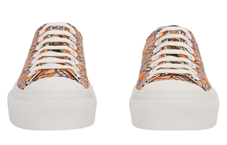 (W) Burberry Canvas Sneaker 'Bright Orange Print' 圖 3