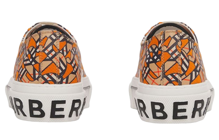 (W) Burberry Canvas Sneaker 'Bright Orange Print' 圖 4