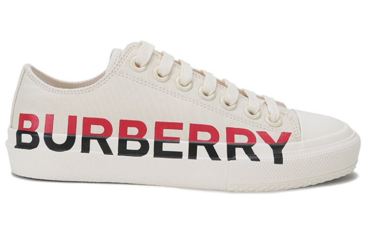 (W) Burberry Canvas Sneaker 'Cream Logo Print' 圖 2