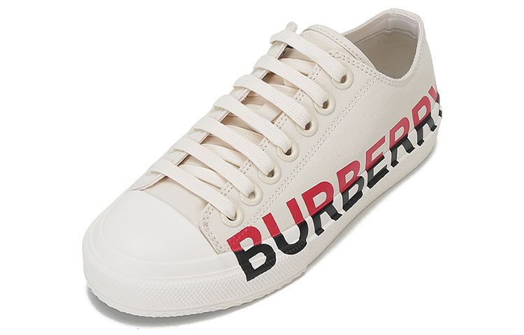 (W) Burberry Canvas Sneaker 'Cream Logo Print' 圖 3