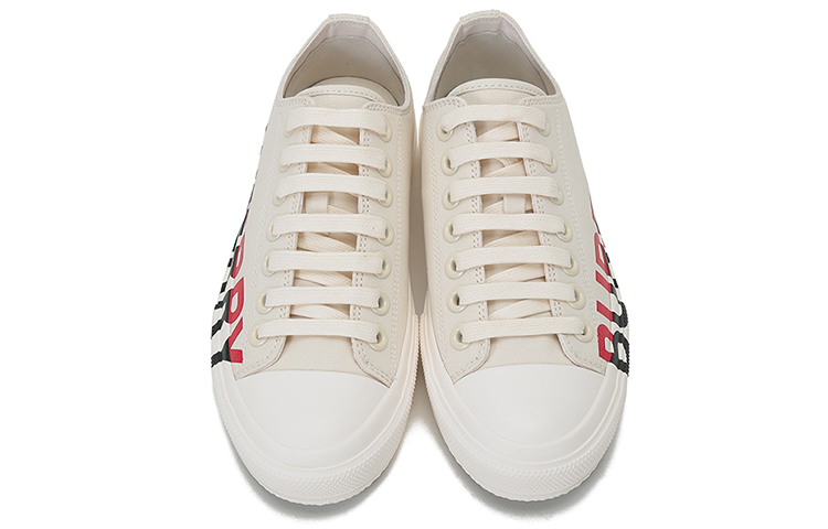(W) Burberry Canvas Sneaker 'Cream Logo Print' 圖 5