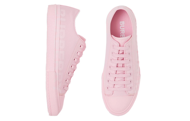 (W) Burberry Canvas Sneaker 'Orchid Pink Logo Print' 圖 4