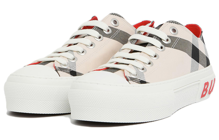 Lookbook 巴寶莉 棉布 時尚板鞋 女款 白色