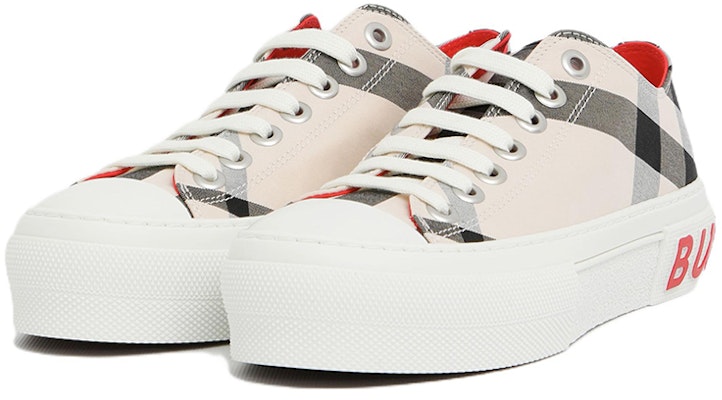 巴寶莉 棉布 時尚板鞋 女款 白色 Lookbook 巴寶莉 棉布 時尚板鞋 女款 白色