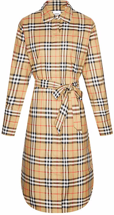 women-burberry-check-belted-midi-shirt-dress-long-sleeve-vintage-yellow-80139461