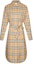 Order (W) Burberry 經典格紋長袖腰帶中長襯衫裙 - 復古黃 80139461