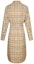 Lookbook (W) Burberry 經典格紋長袖腰帶中長襯衫裙 - 復古黃 80139461