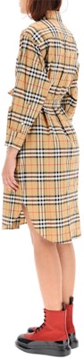 (W) Burberry 經典格紋長袖腰帶中長襯衫裙 - 復古黃 80139461 Purchase (W) Burberry 經典格紋長袖腰帶中長襯衫裙 - 復古黃 80139461