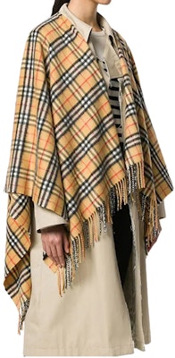 (Women) Burberry Check Cashmere Shawl Camel Color 4073495 Lookbook (Women) Burberry Check Cashmere Shawl Camel Color 4073495