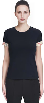 (Women) Burberry Check Cotton Crewneck Short Sleeve T-Shirt. 38773191 4