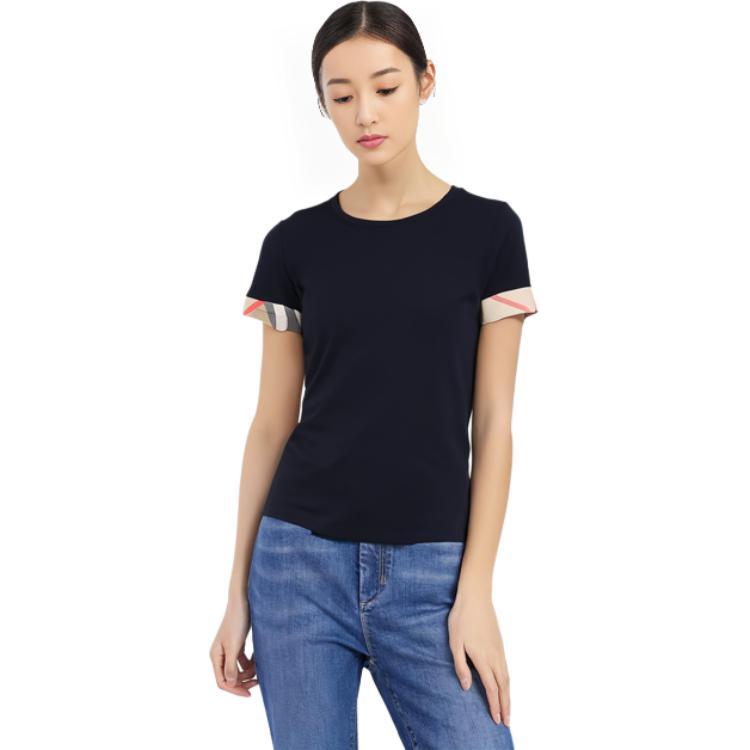 Sizing (Women) Burberry Check Cotton Crewneck Short Sleeve T-Shirt. 38773191