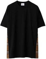 (Women) Burberry Check Crewneck Oversized Short Sleeve T-Shirt Womens Black SS24. 80851091 (Women) Burberry Check Crewneck Oversized Short Sleeve T-Shirt Womens Black SS24. 80851091
