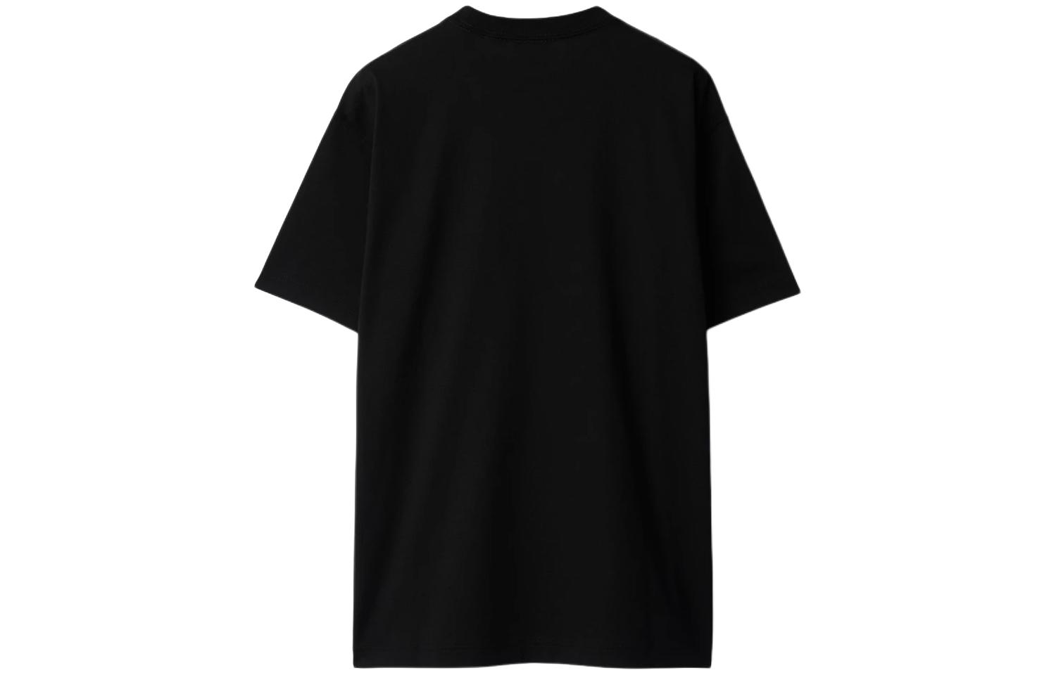 Lookbook (W) 버버리 체크 크루넥 오버사이즈 반팔 티셔츠 여성 블랙 SS24. 80851091