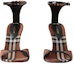 Lookbook (W) Burberry Selipar Fesyen Kain Corak 'Stiletto Coklat Gelap' 80655071