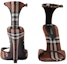 Shop (W) Burberry Selipar Fesyen Kain Corak 'Stiletto Coklat Gelap' 80655071