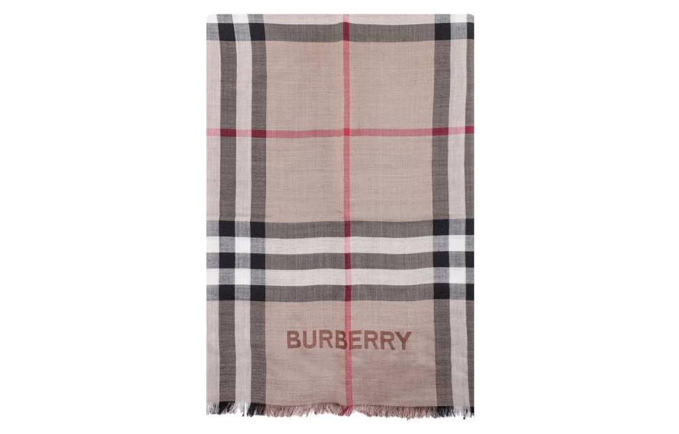 Purchase (Women) Burberry Check Fringe Edge Silk Scarf for Women. 8060956A7026