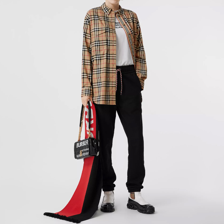(Women) Burberry Check Long Sleeve Shirt Beige 80090371 圖 3