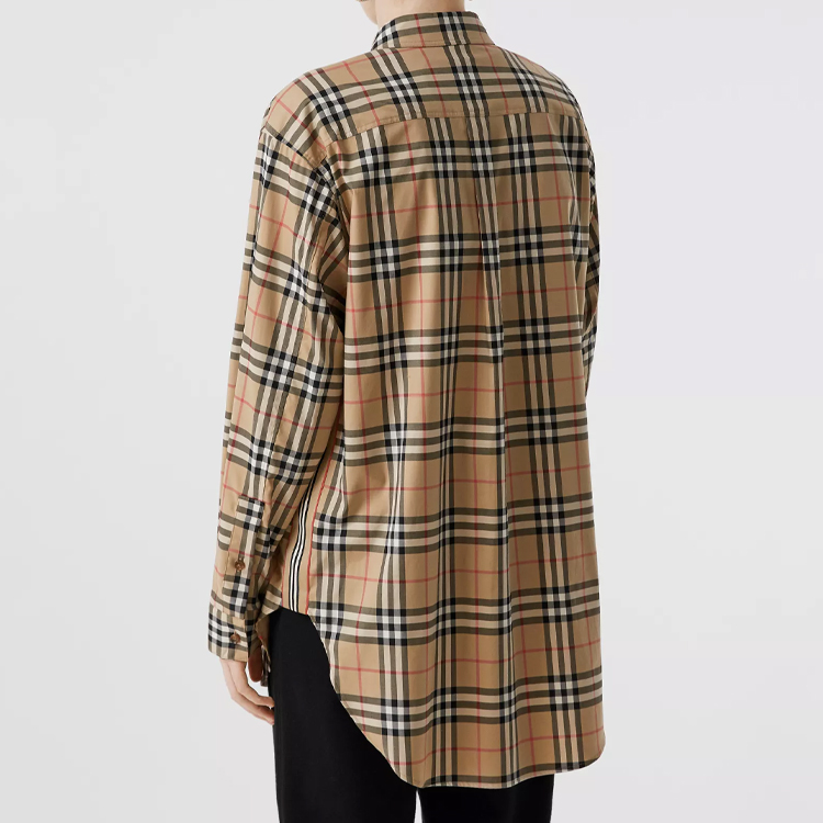 (Women) Burberry Check Long Sleeve Shirt Beige 80090371 圖 4