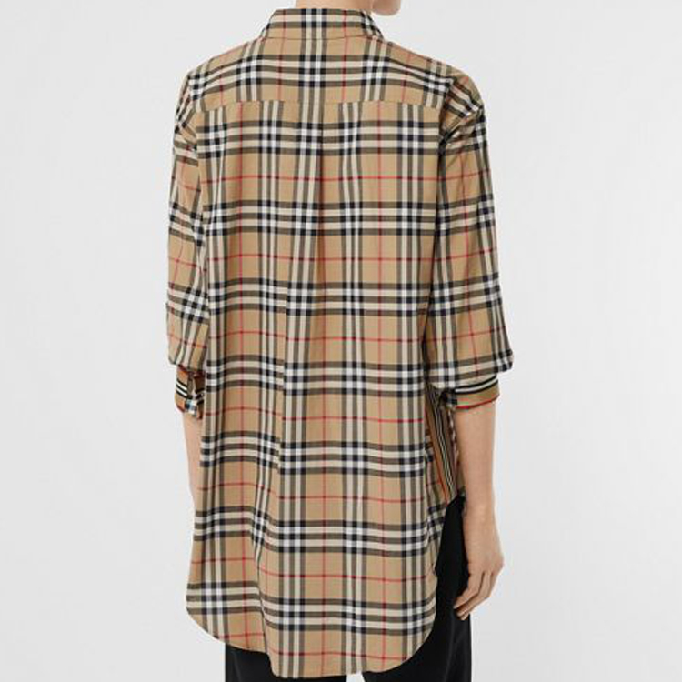 (Women) Burberry Check Long Sleeve Shirt Beige 80090371 圖 5