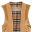 Lookbook (W) Burberry Check Vest Longgar Fit dalam Warna Khaki. 80041061