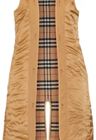Purchase (W) Burberry 經典格紋寬鬆版長背心卡其色。 80041061