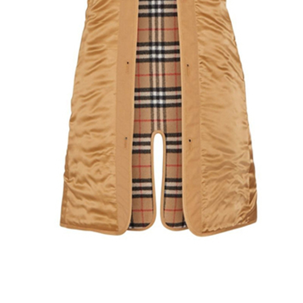 Details for (W) Burberry Check Vest Longgar Fit dalam Warna Khaki. 80041061