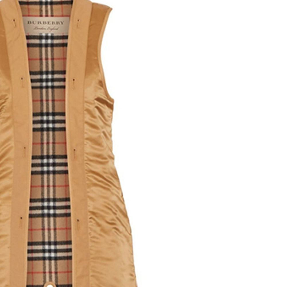 Sizing (W) Burberry Check Vest Longgar Fit dalam Warna Khaki. 80041061
