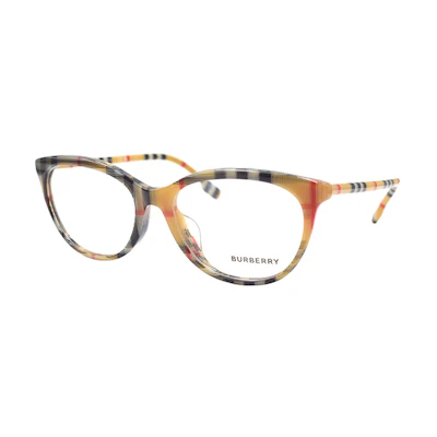 (Women) BURBERRY Check Pattern Lightweight Optical Glasses 2389F for Women. B2389-F-4087