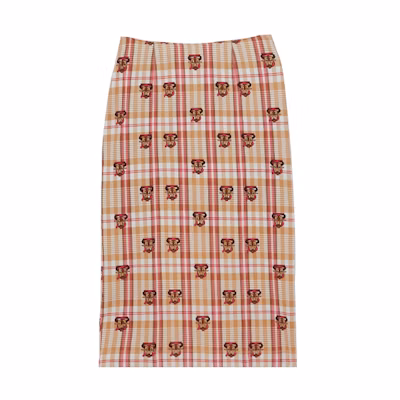 (Women) Burberry Check Pencil Skirt Beige 80379231