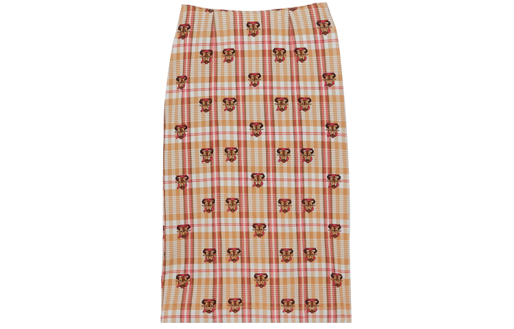 Order (Women) Burberry Check Pencil Skirt Beige 80379231