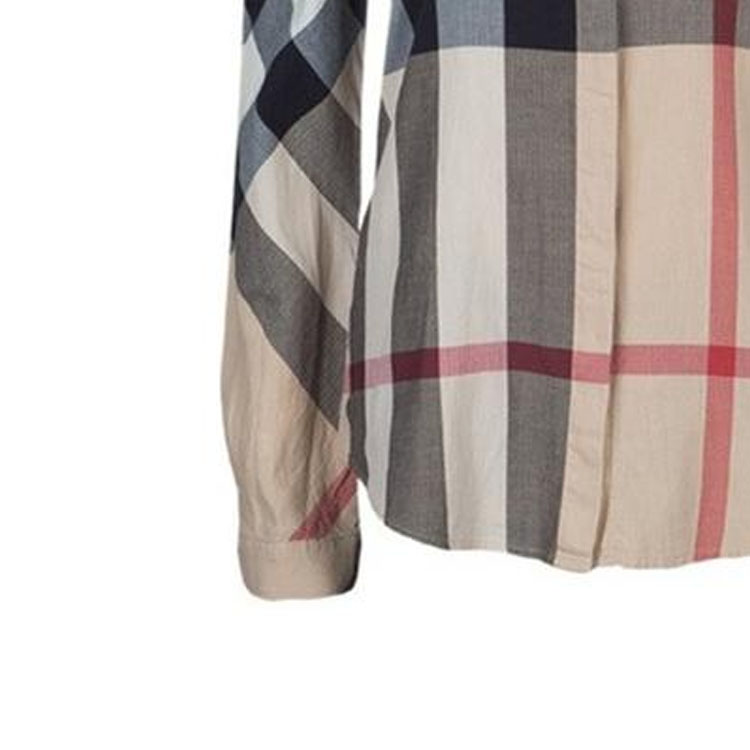 (Women) Burberry Check Print Casual Long Sleeve Shirt Khaki 40616521 圖 6