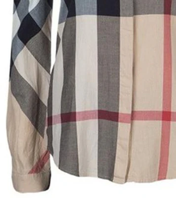 (W) Kemeja Lengan Panjang Kasual Burberry Cetak Kotak Khaki 40616521 Details for (W) Kemeja Lengan Panjang Kasual Burberry Cetak Kotak Khaki 40616521