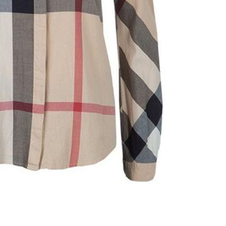 (Women) Burberry Check Print Casual Long Sleeve Shirt Khaki 40616521 圖 7