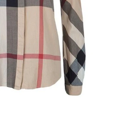 (W) Kemeja Lengan Panjang Kasual Burberry Cetak Kotak Khaki 40616521 Sizing (W) Kemeja Lengan Panjang Kasual Burberry Cetak Kotak Khaki 40616521