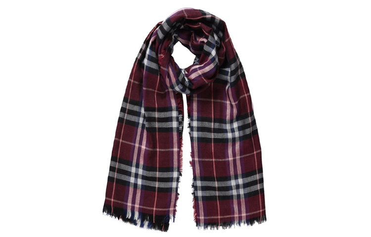 Order (Women) Burberry Check Scarf in Burgundy 4060992