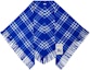 Buy (Women) Burberry Check Tassel Logo Decorated Shawl - Blue. 80776071