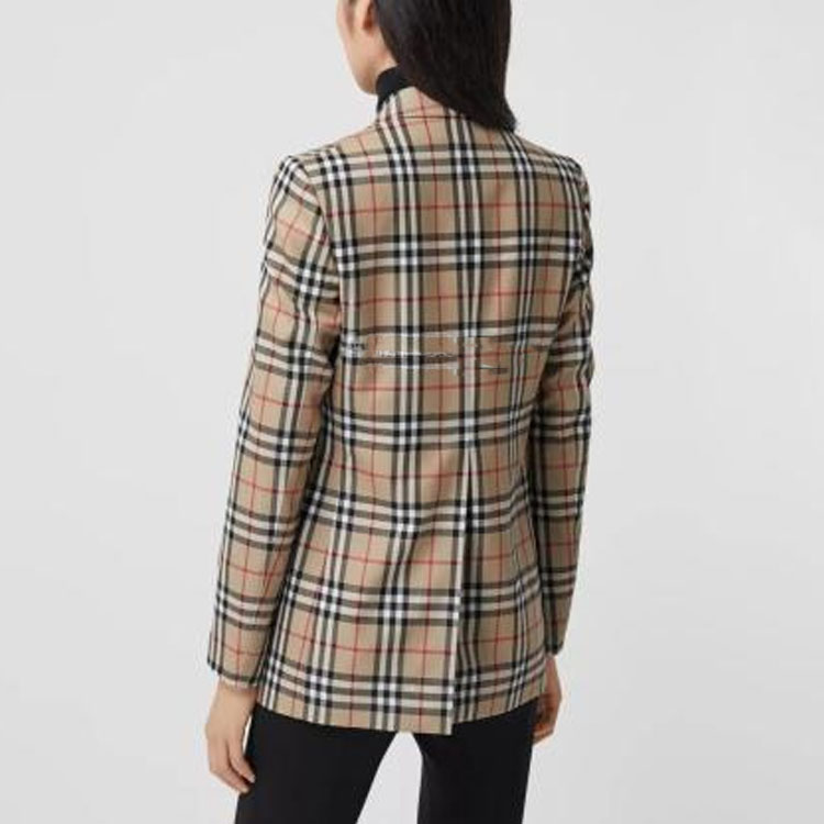 Purchase (W) Burberry 經典格紋羊毛西裝 - 復古米色 80334661
