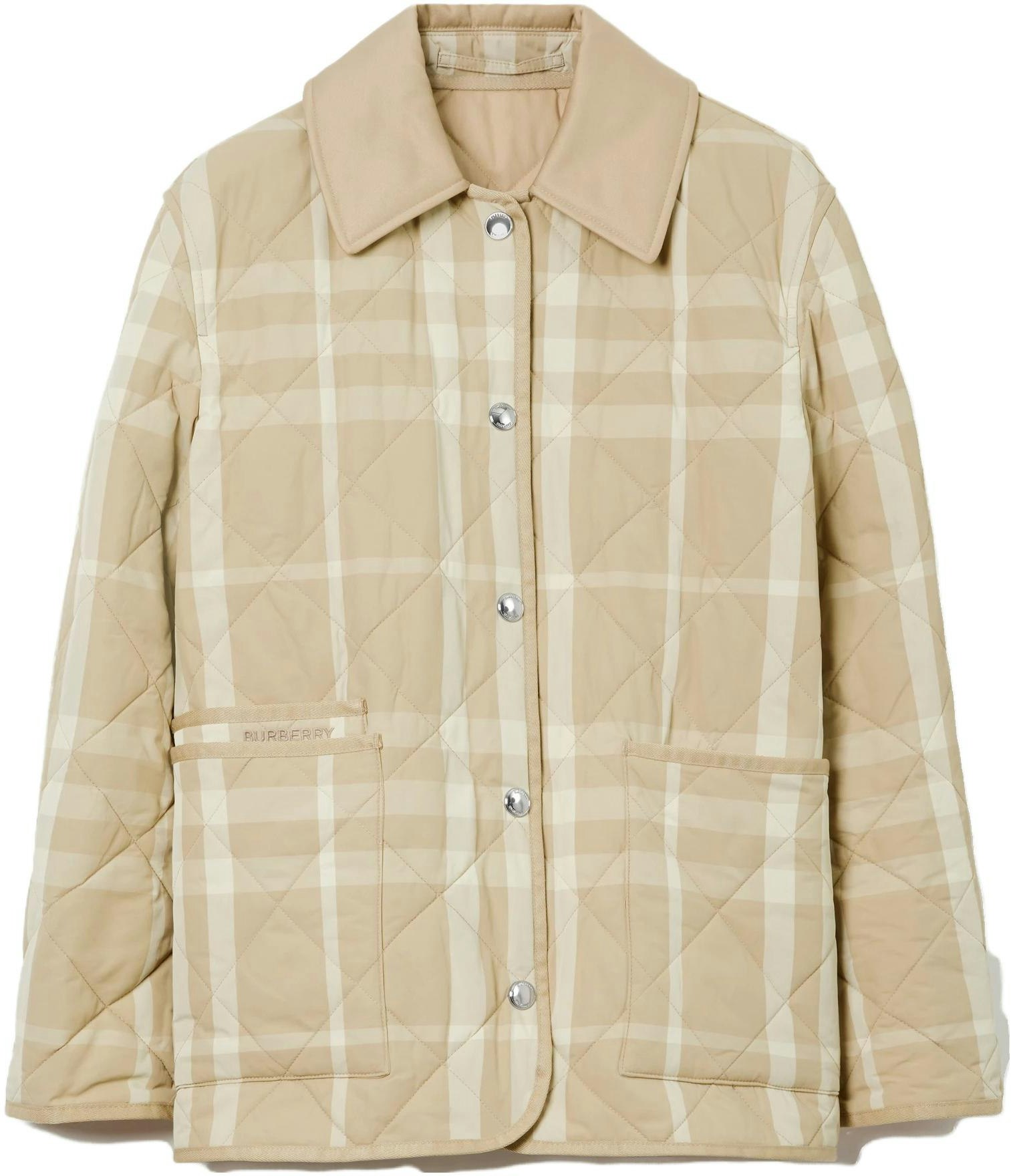 women-burberry-checkered-diamond-collar-long-sleeve-jacket-women-s-soft-yellow-brown-80660871