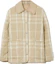 Buy (W) Burberry 格紋菱形領長袖外套 女款柔黃色棕色。 80660871