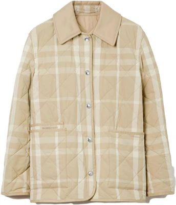 (W) Burberry 格紋菱形領長袖外套 女款柔黃色棕色。 80660871 Order (W) Burberry 格紋菱形領長袖外套 女款柔黃色棕色。 80660871