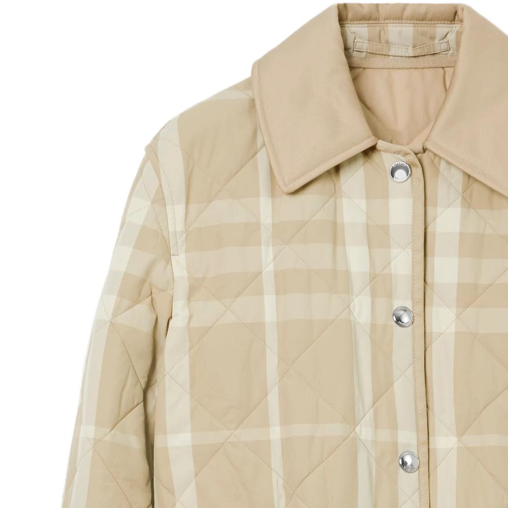(Women) Burberry Checkered Diamond Collar Long Sleeve Jacket Women’s Soft Yellow Brown. 80660871 圖 6