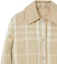 Details for (W) Burberry 格紋菱形領長袖外套 女款柔黃色棕色。 80660871