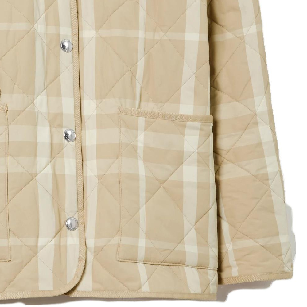 (Women) Burberry Checkered Diamond Collar Long Sleeve Jacket Women’s Soft Yellow Brown. 80660871 圖 7