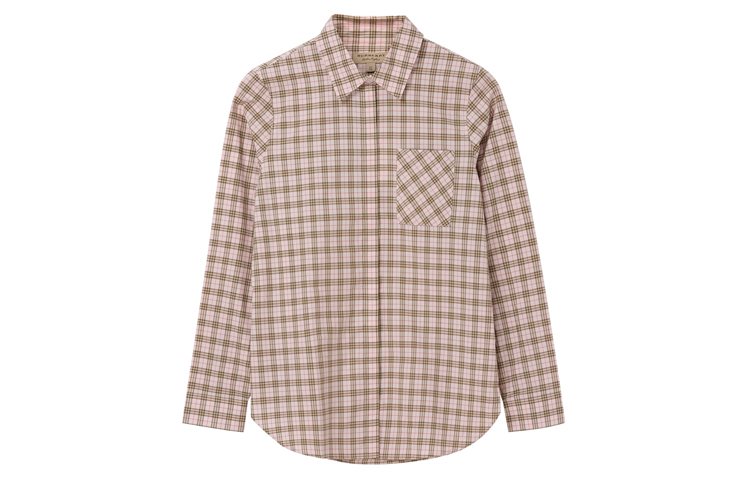 (Women) Burberry Checkered Long Sleeve Shirt Pink 80031201 圖 2