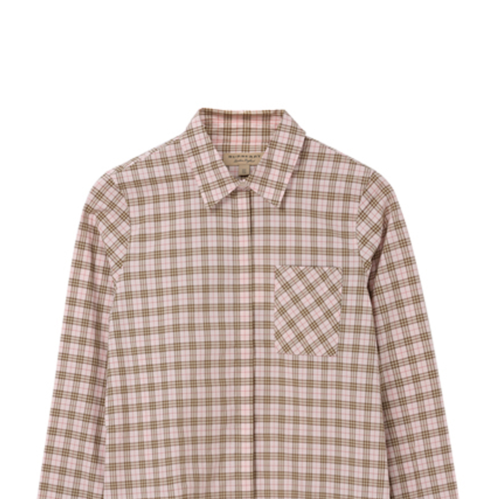 (Women) Burberry Checkered Long Sleeve Shirt Pink 80031201 圖 7