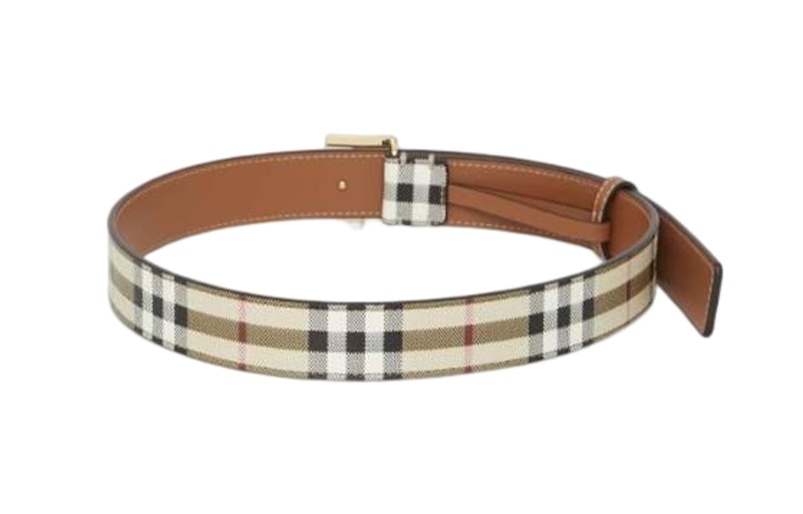 (Women) Burberry Checkered Smooth Buckle  Belt Multicolor 8070410A1191 圖 3