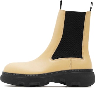 博柏利小牛皮舒適休閒短中筒切爾西靴女款奶油色 Buy 博柏利小牛皮舒適休閒短中筒切爾西靴女款奶油色