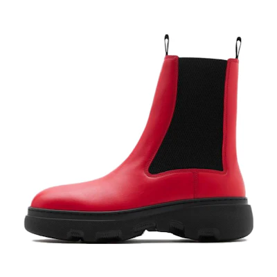 (W) Burberry Chelsea Boot 'Red Calfskin'