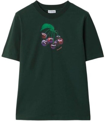 (Women) Burberry Cherry Print Crewneck Short Sleeve T-Shirt Women’s Fir Green 80896911 Buy (Women) Burberry Cherry Print Crewneck Short Sleeve T-Shirt Women’s Fir Green 80896911