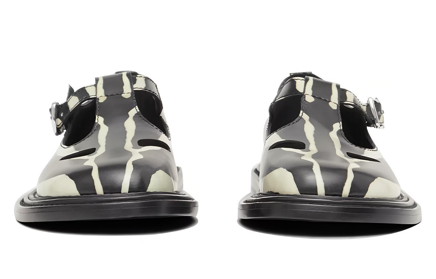 (W) Burberry Classic British Plaid Sandals 'Zebra Black' 圖 4